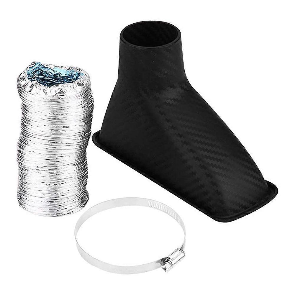 Car Car Air Intake Universal Cold Pipe Kit for Front Bumper ABS Plastic Turbo Funnel Inlet Kit for Brake Cooling Accessories