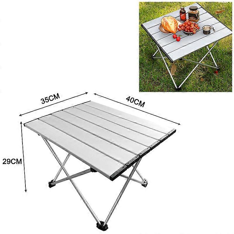 Multifunctional folding table in aluminum alloy, easy to clean, laptop, outdoor campsite, hiking, picnic, storage