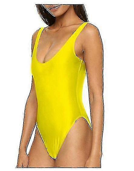 Maillot de bain pour femme Retro Inspired High Cut Low Back Maillots de bain une pièce