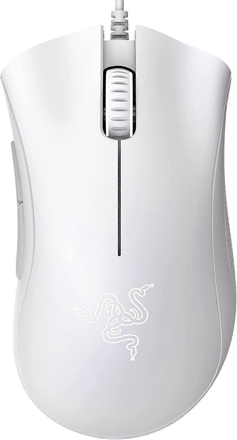Gaming Mouse: 6400 DPI Optical Sensor - 5 Programmable Buttons - Mechanical Switches - Rubber Side Grips - Mercury White