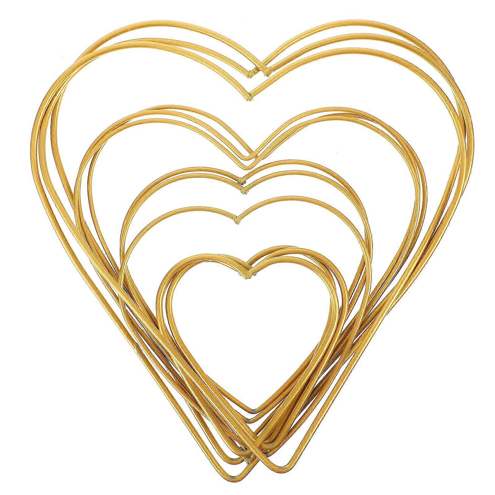 12pcs Heart-shaped Iron Ring Decorative Iron Loop Chic Dream Catcher Loop