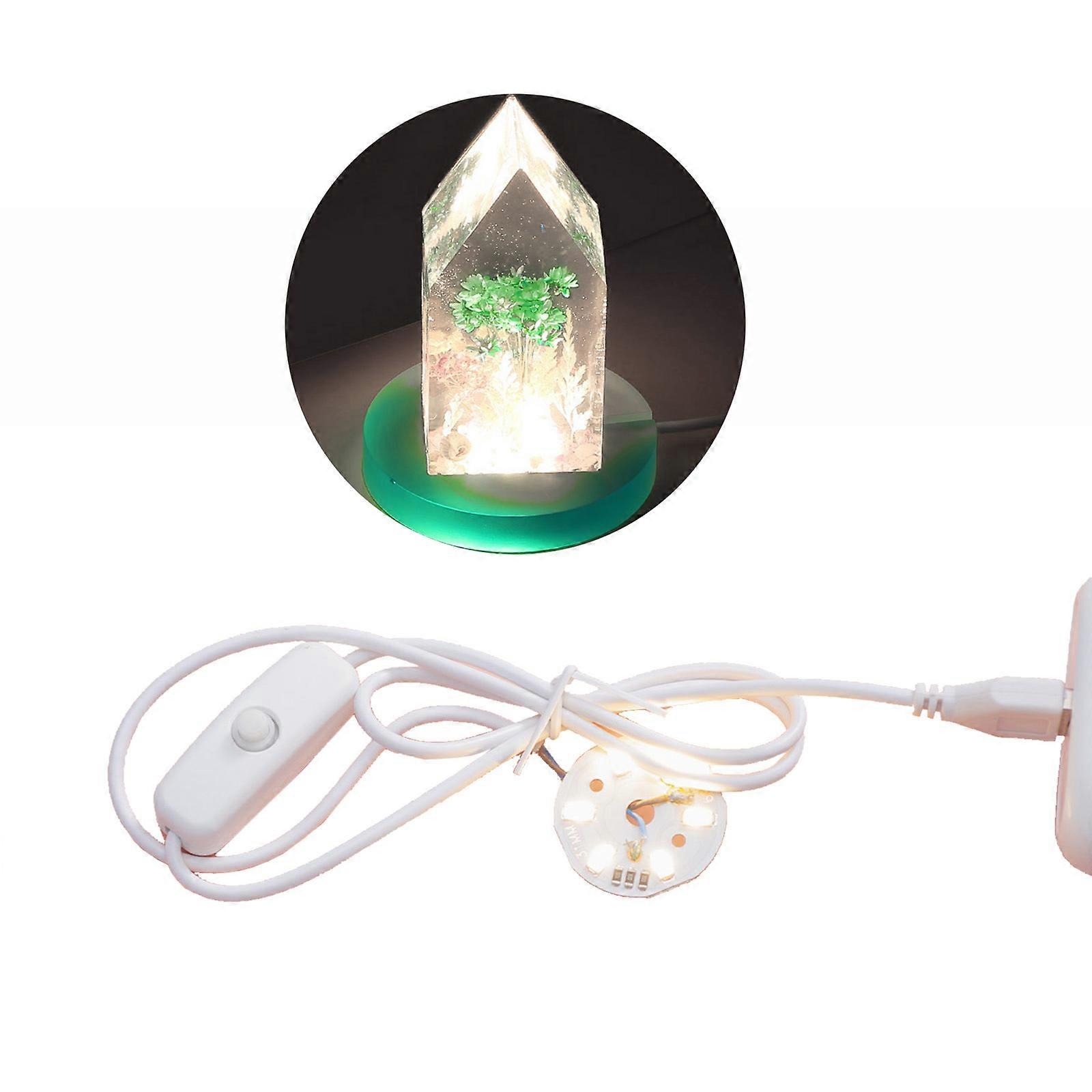 Creative Light Epoxy Resin Mold Rond Rectangle Lampe Support Silicone Moules