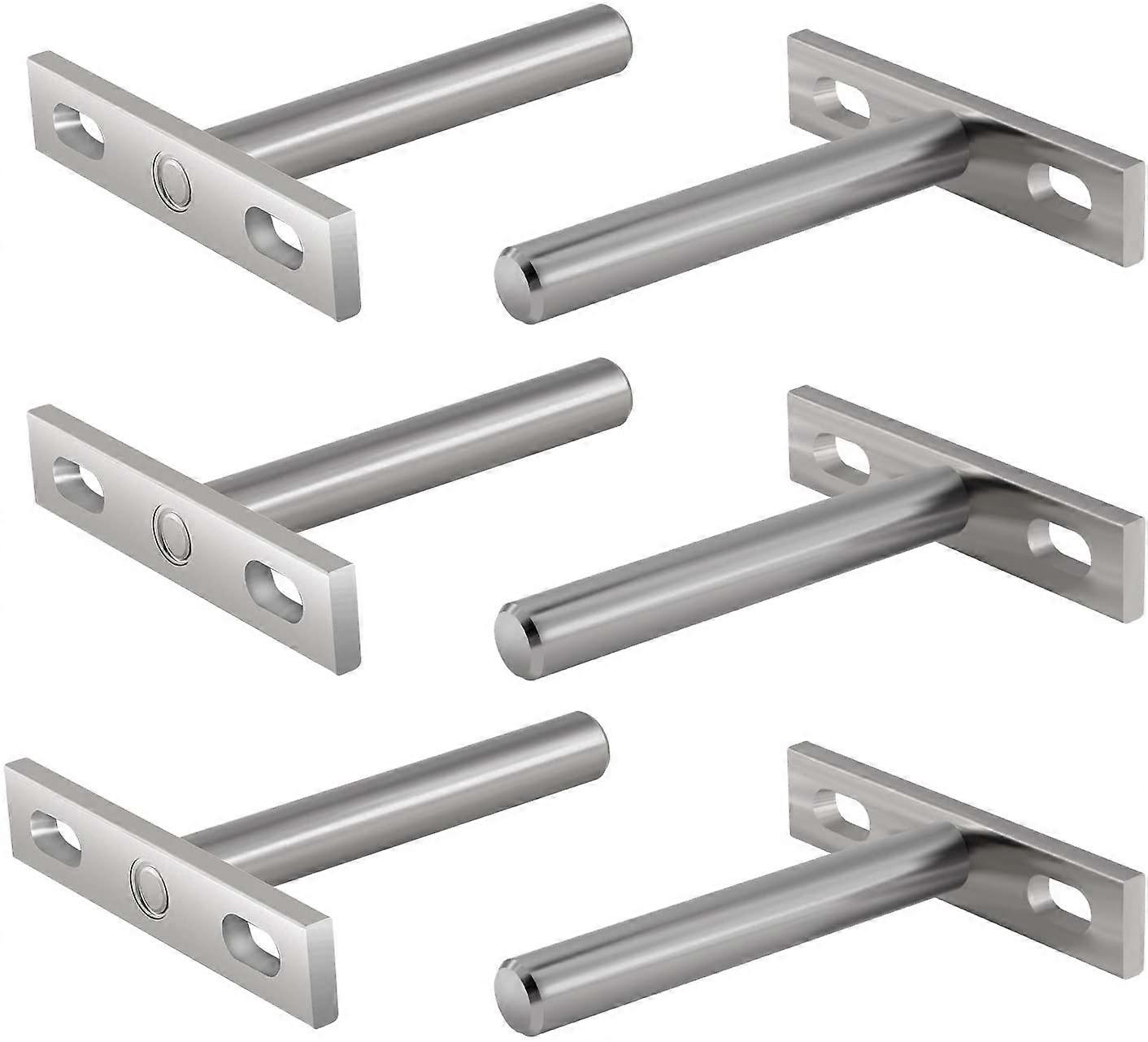 Pieces Metal Brackets for Floating Shelf, 3 Inch Hidden Fixings Support Floating Shelf Hidden Bracket for Wall Mount