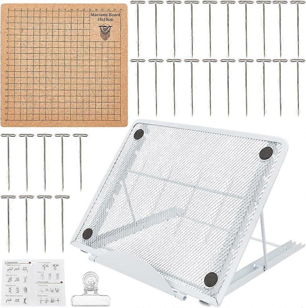 Macrame Board Set - Weaving Craft Board for Fringe Lace Knotting and DIY Tassels