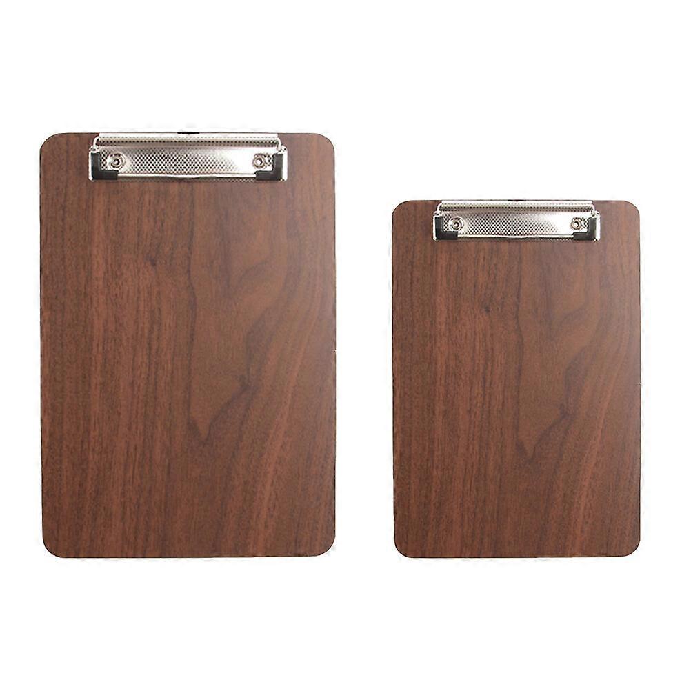 2pcs לוח תפריט עץ קליפ מטבח מסעדה מחזיק תפריט לוח A4 + A5