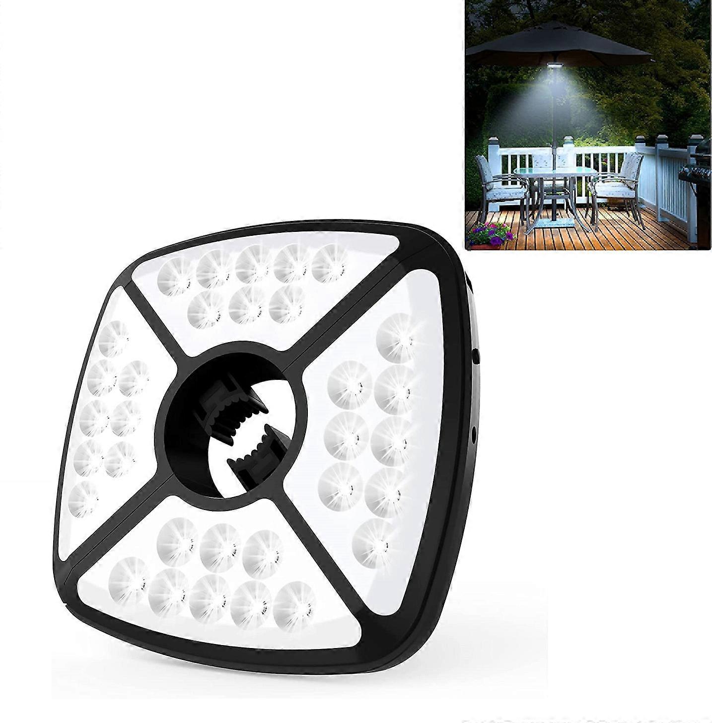 32 LED Rechargeable Garden Umbrella Light, Parasol Light with 2 Lighting Modes 72 Hours and Built-in 2600 Battery Cordless Dimmable