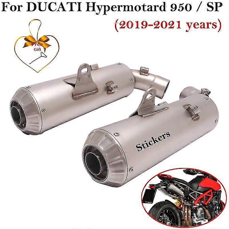 Tuyau d’échappement exquisFr ducati hyper motard 2019 950sp 2007-2015 Motorrad-Auspuff anlage links und rechts Schall dmpfer Doppel loch Link Pipe DB Kill