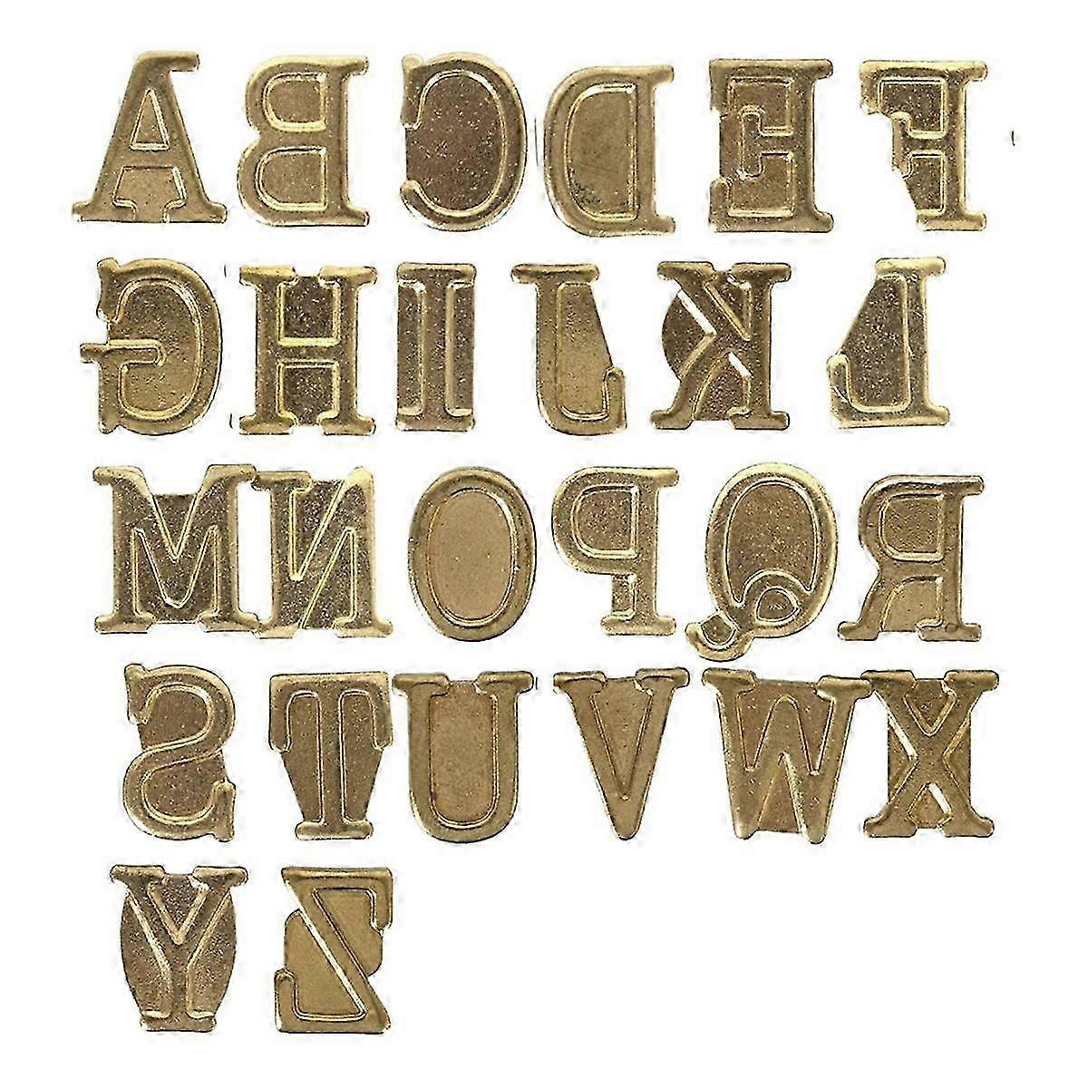 26pcs Hot-Stamps Uppercase Alphabet Set compatible with Branding and Personalization of Wood, Leather, and Othe