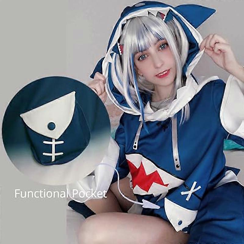 Gawr Gura Cosplay Costume Gawr Gura Shark Hoodie Jacket Outfit