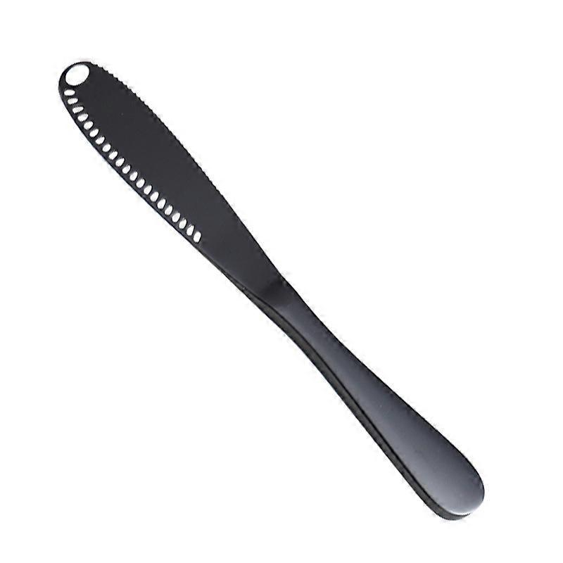 3in1 Butter Knife, Multi-Use Butter Curler, Spreader & Slicer with Serrated Edge, Shredding Slots (D-V2)