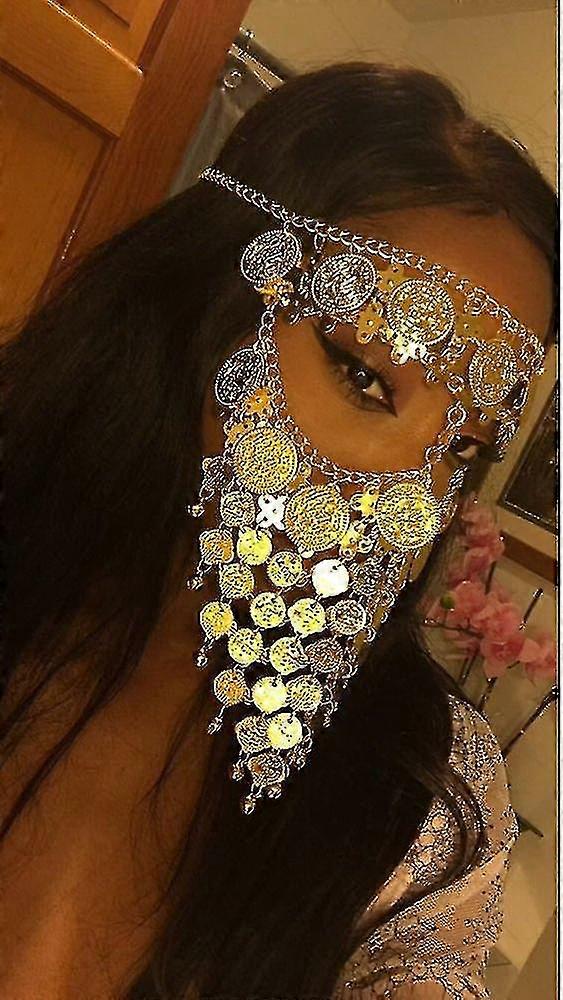 Bauch Tanz Kostüm Kopfschmuck Münzschleier