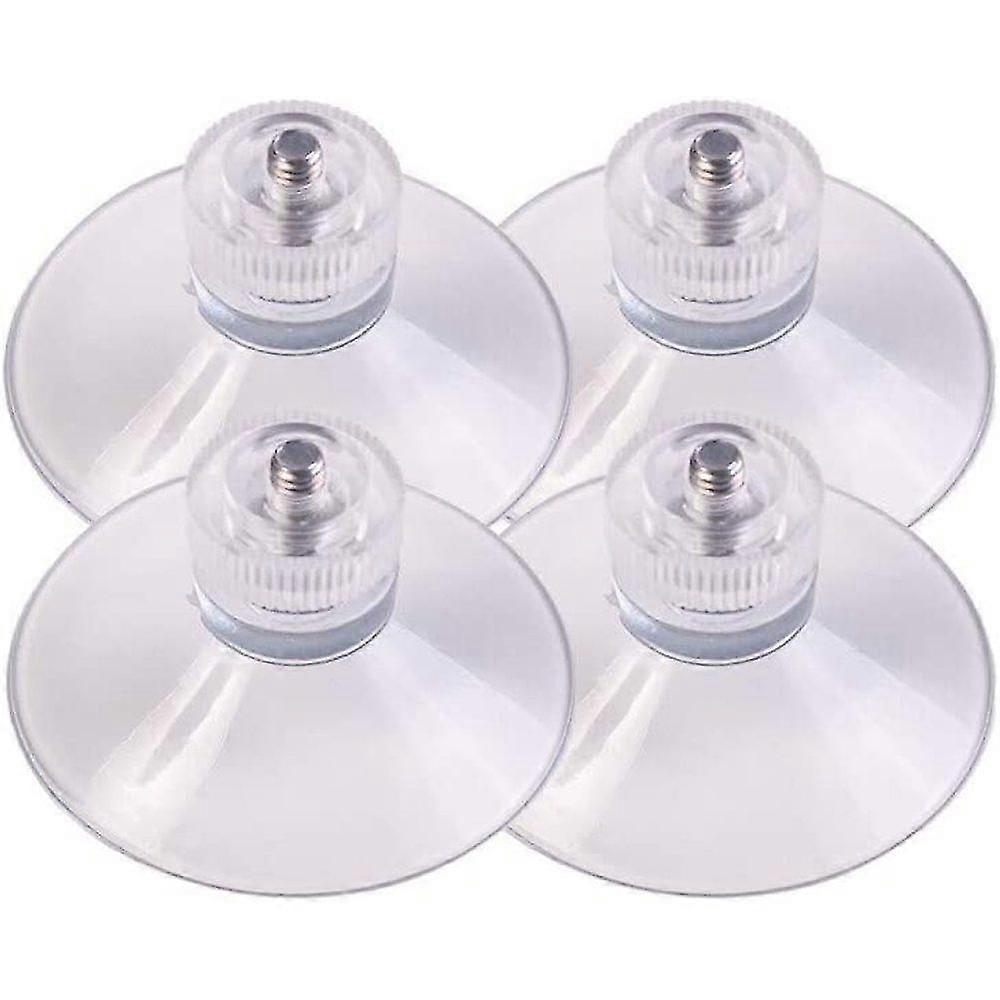 Secure And Versatile, Transparent Suction Cups With Thread And Knurled Nuts