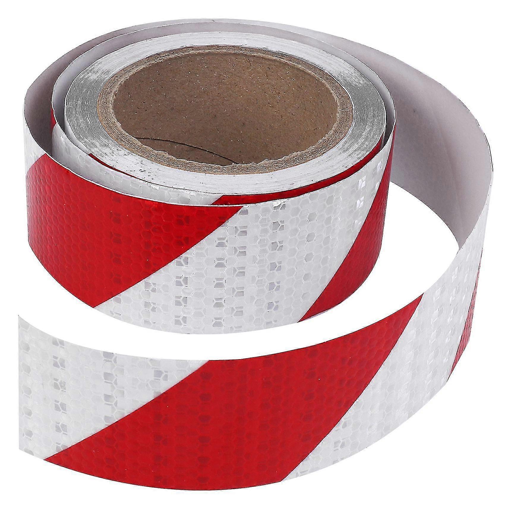Ruban d'avertissement de sécurité 10 m x 5 cm, ruban réfléchissant, ruban auto-adhésif, bande réfléchissante pour la circulation