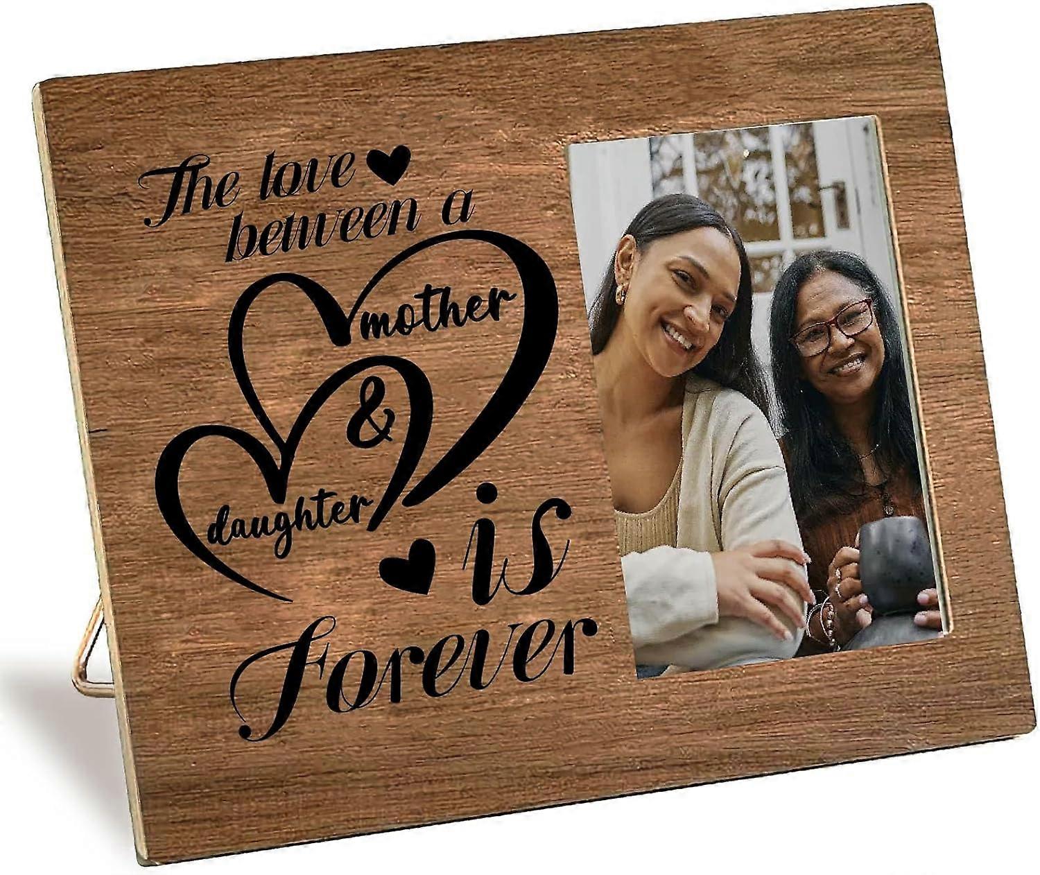 Wooden Photo Frame 4 x 6 Standing Wall Mounted Vintage Rustic Decor Picture Frames with Adjustable Kickstand Portrait Photos Display for Christmas Tha