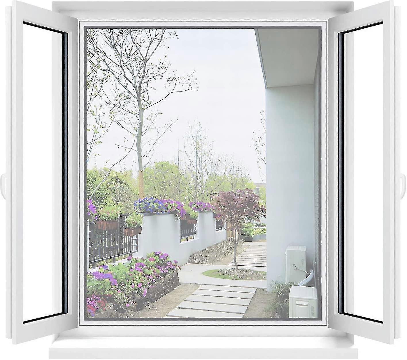 Universal Transparent Window Screen/washable Mesh | Mosquito Net Adjustable, Diy, Maximum Window Size 130x150cm (pack Of 1, White)