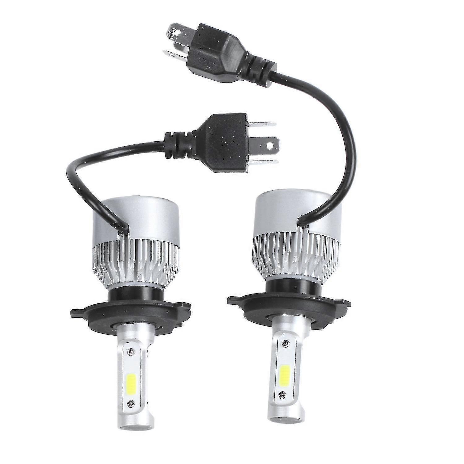 2 x S2 H4 LED-koplampen Auto Groot/dimlicht autolamp Wit