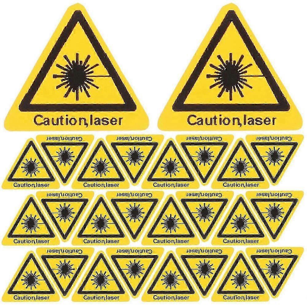 50pcs Caution Sticker Security Sticker Caution Laser Sign Caution Laser Warning Signs