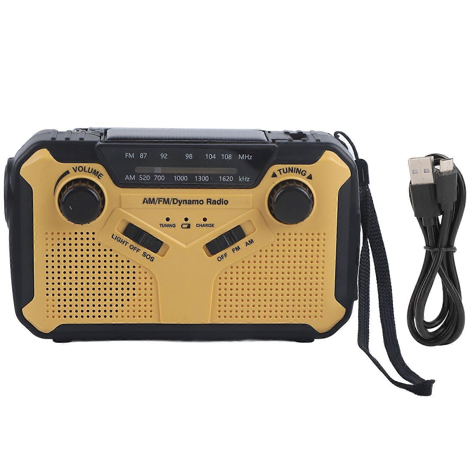 Emergency Radio Solar Hand Crank Power Weather Radio Portable Outdoor FM AM Radio for SOS