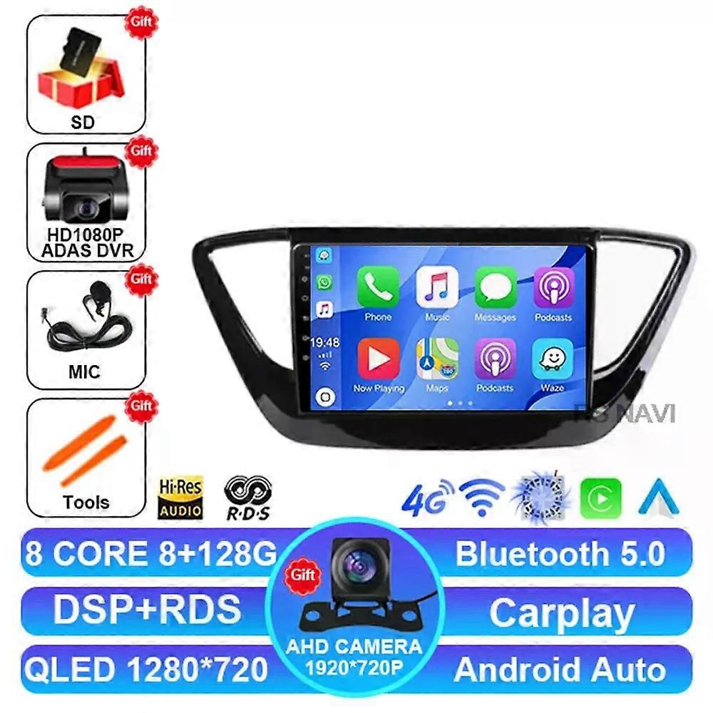 Android 14 Car Radio For Hyundai Solaris 2 Verna Accent 2017 - 2020 Dsp 4g Lte Stereo Bt Viedo Player Gps 5g Wifi Navigation Dvd