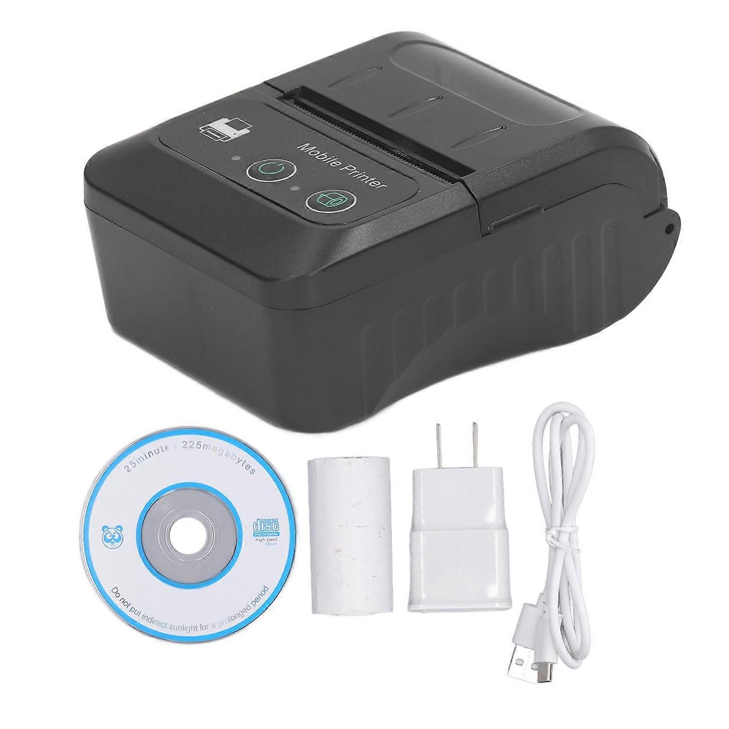 Mobile Thermal Receipt Printer Bluetooth APP Editable 58mm Thermal Printer 100‑240V