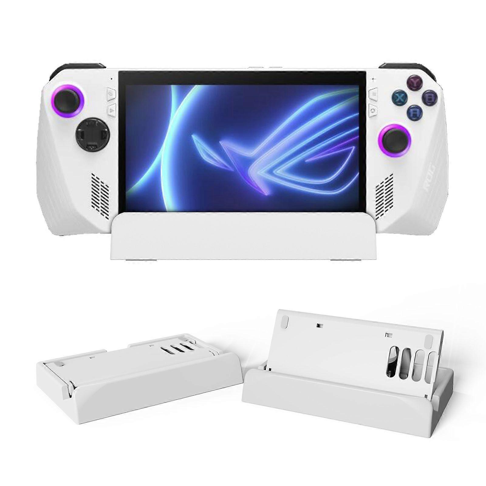 Stand Base for Valve Steam Deck/ Switch/ ROG Ally, Portable Dock Holder Stand with Anti-Slip Silicone Pad, Foldable Universal Mounts for Phone/Table