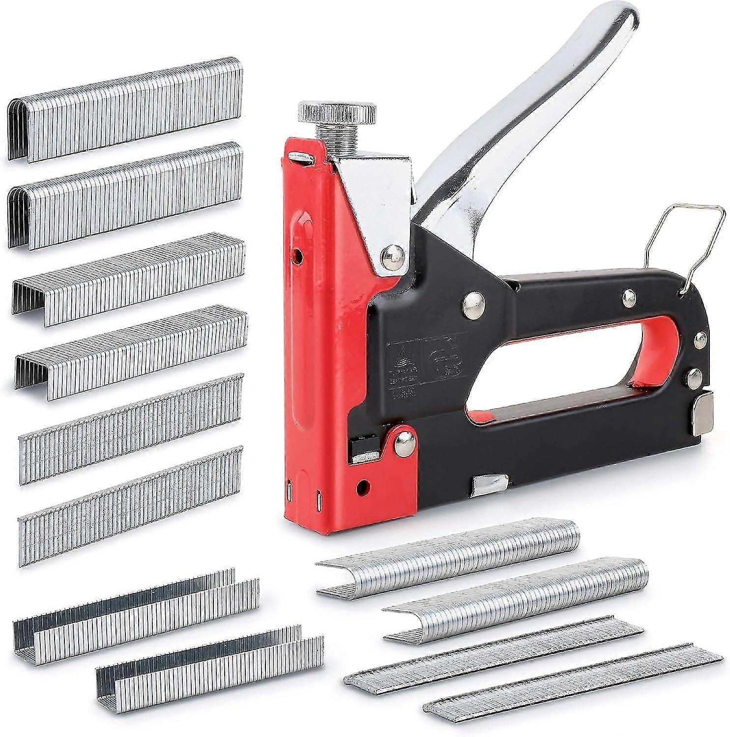 3-in-1 Staple & Nail Gun Set. Strong Hand Tacker With Jam Release. Quickly Attach Materials & Fabrics, Re-upholster Furniture, Decorate & Repair With