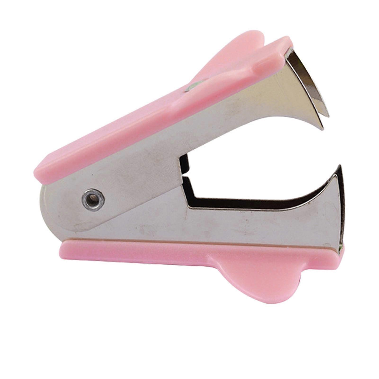 Staples Remover Portable Efficient Removal Ergonomic Design Staples Puller for Office Finance Departments Sakura Pink