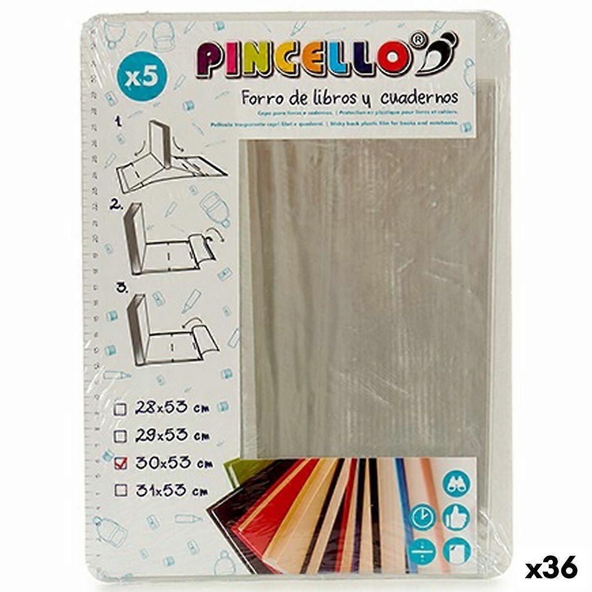 Adhesive Book Cover Pincello Translucent Plastic 30 x 0,5 x 53 cm (36 Units)