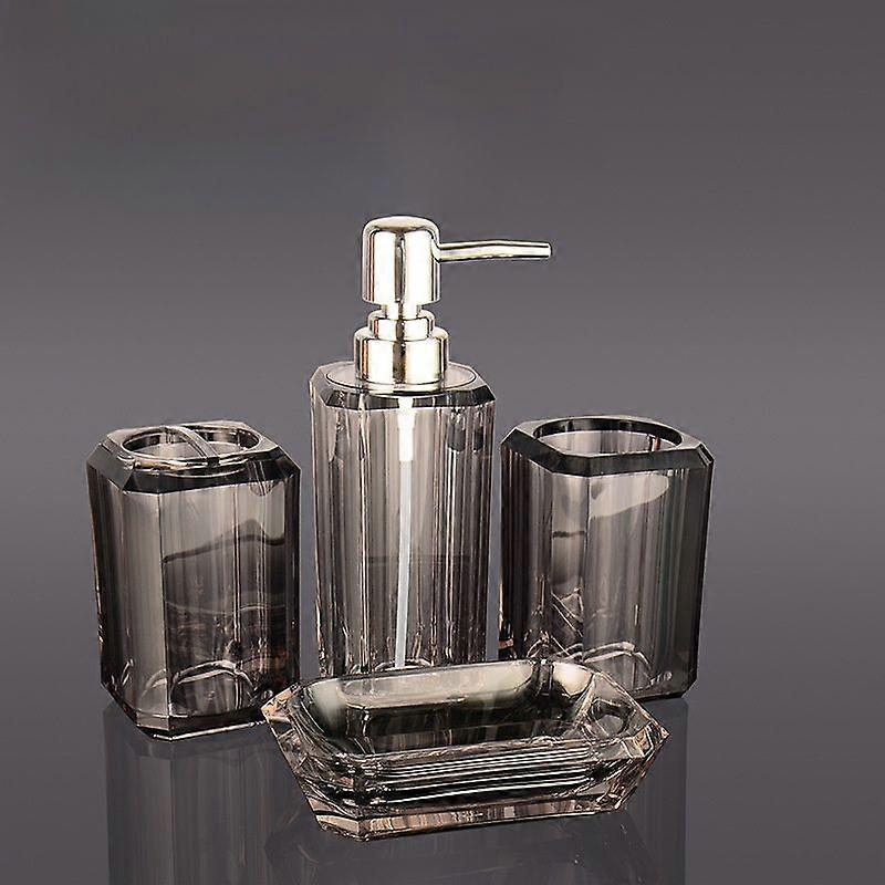 アクリル透明ハンドサニタイザーボトルローションタンクバスルームセットサブパッケージ石鹸ボックスマウスウォッシュカップ歯ブラシカップ