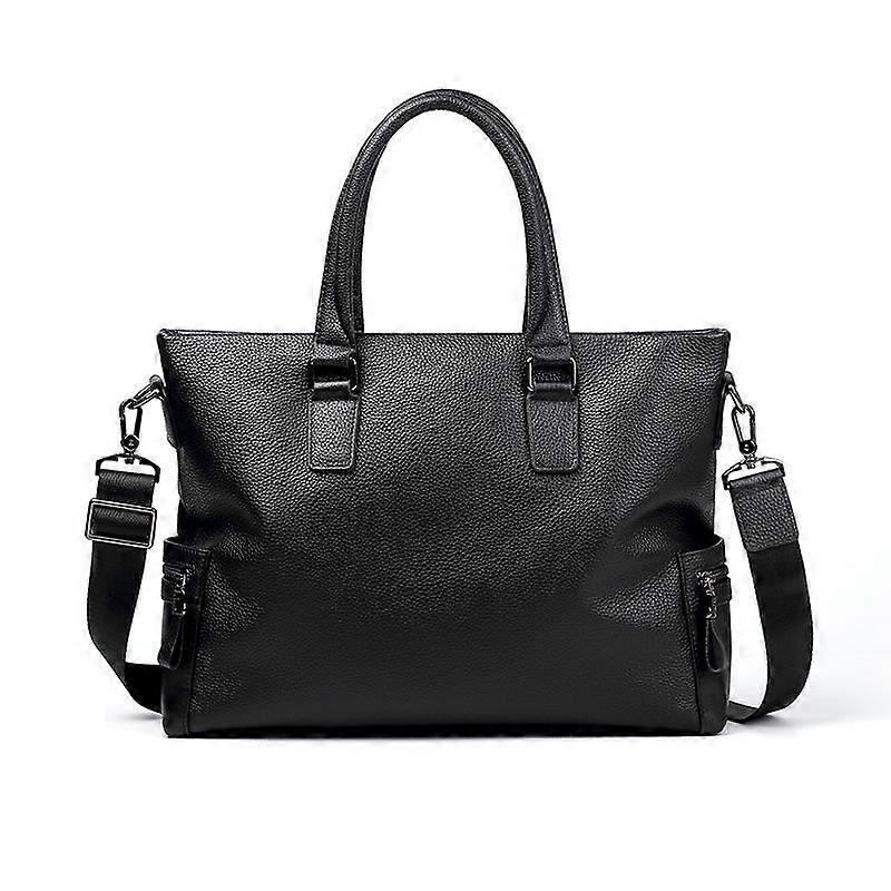 Handbag Genuine Leather Men's Casual Men's Cowhide Men's Business Bag Horizontal Large Capacity Briefcase