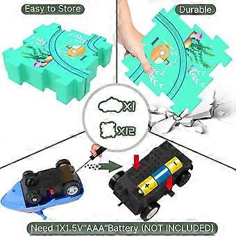 Electric Jigsaw Track Car Set - DIY Puzzle Toy for Kids, Build Your Own Ocean-Themed Tracks & Enhance Creativity!