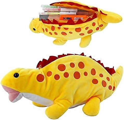 3D Plush Animal Pencil Case for Kids, Dog & Dinosaur Soft Pouch, Stationery Storage Bag for Boys & Girls, School Supplies