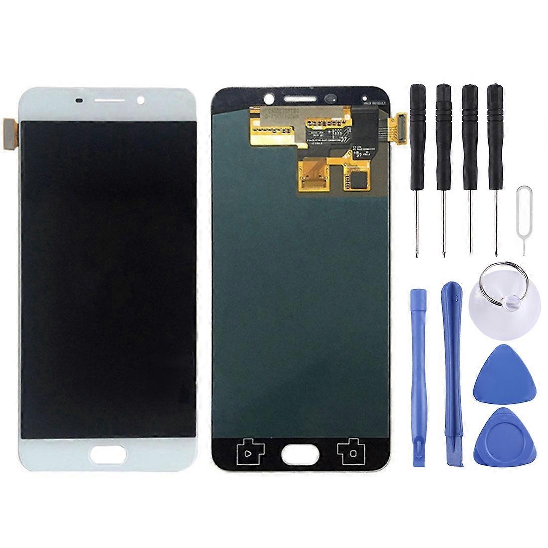 KOMPATIBLER OLED LCD-Bildschirm für OPPO R9 / F1 Plus mit Digitizer Vollmontage (Weiß)