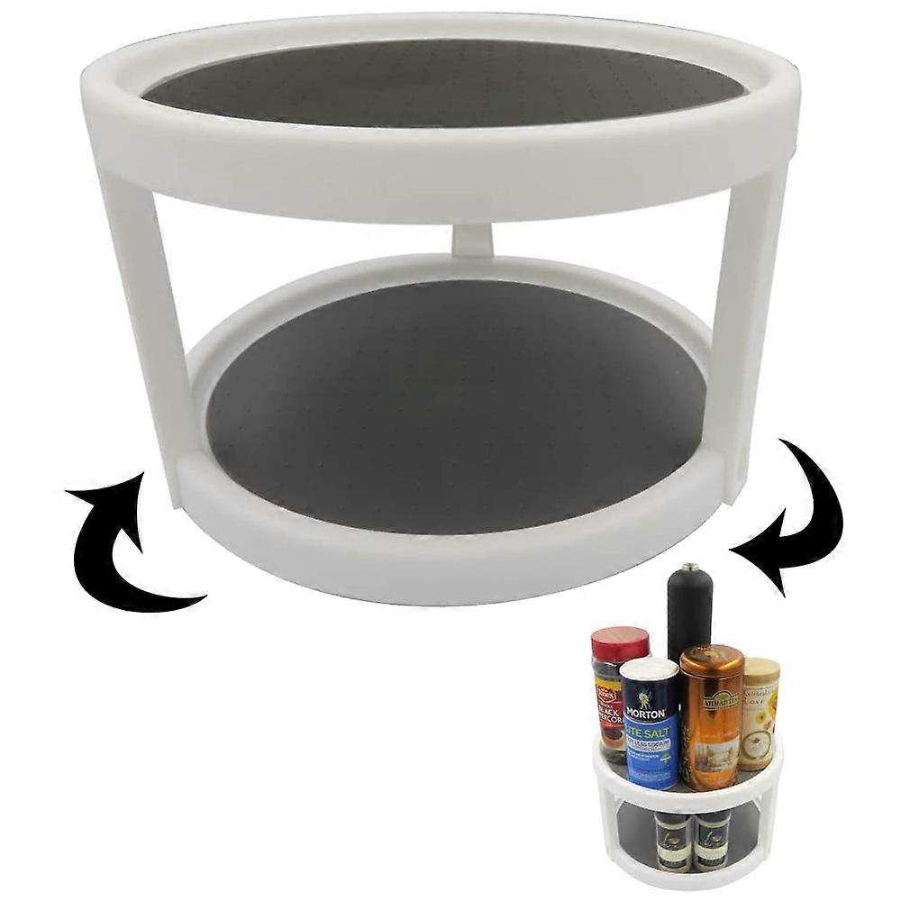2-tier non-slip rotating turntable
