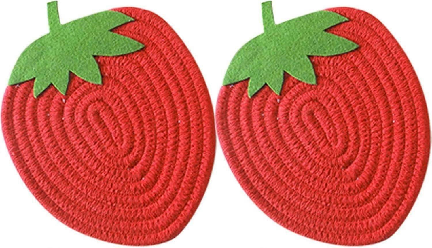 2 Pcs Coasters For Drinks, Absorbent Woven Coffee Table Coaster Set