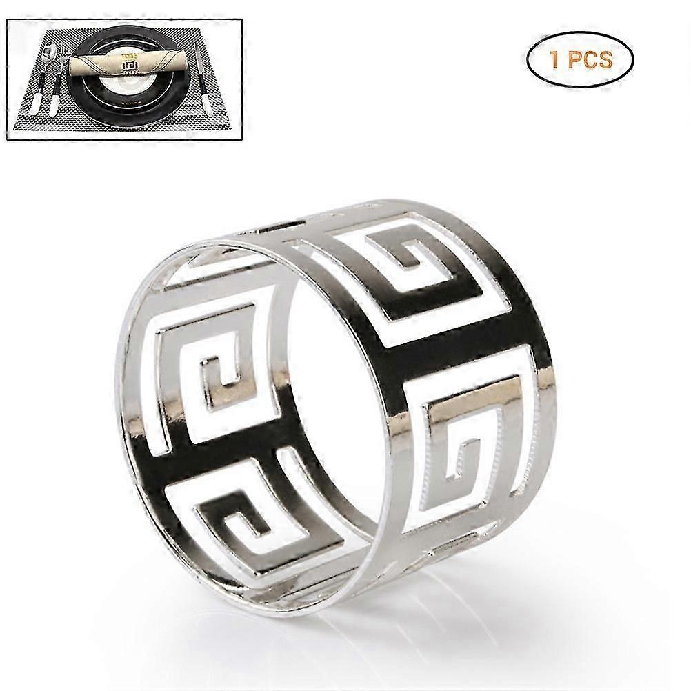 Ronds de serviette en acier inoxydable pour la décoration de table Rond à motif creux rond rond