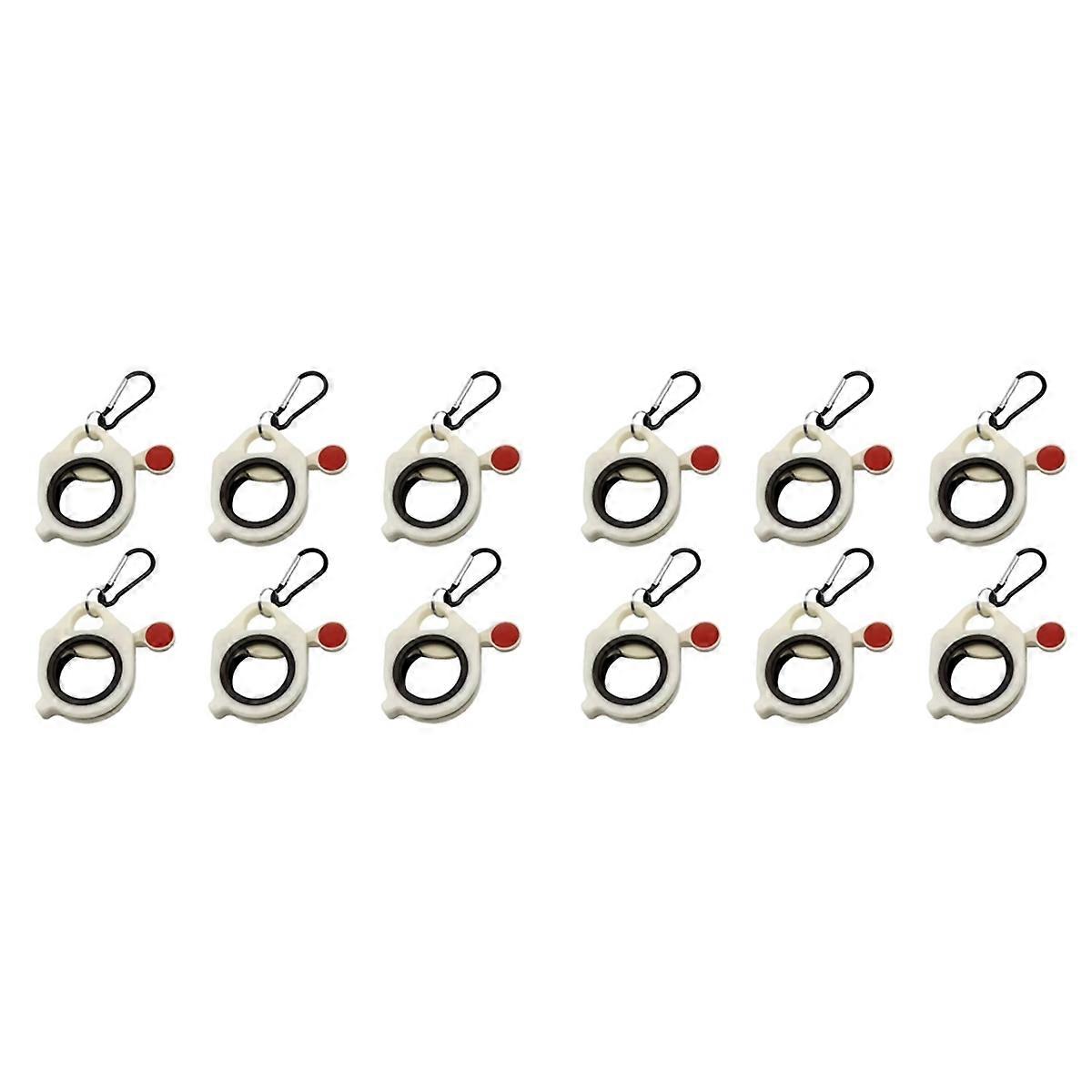 12pcs Fluorescent Cable Tie Organizer Storage Cable Tie Holder Portable Cable Tie Storage Tool