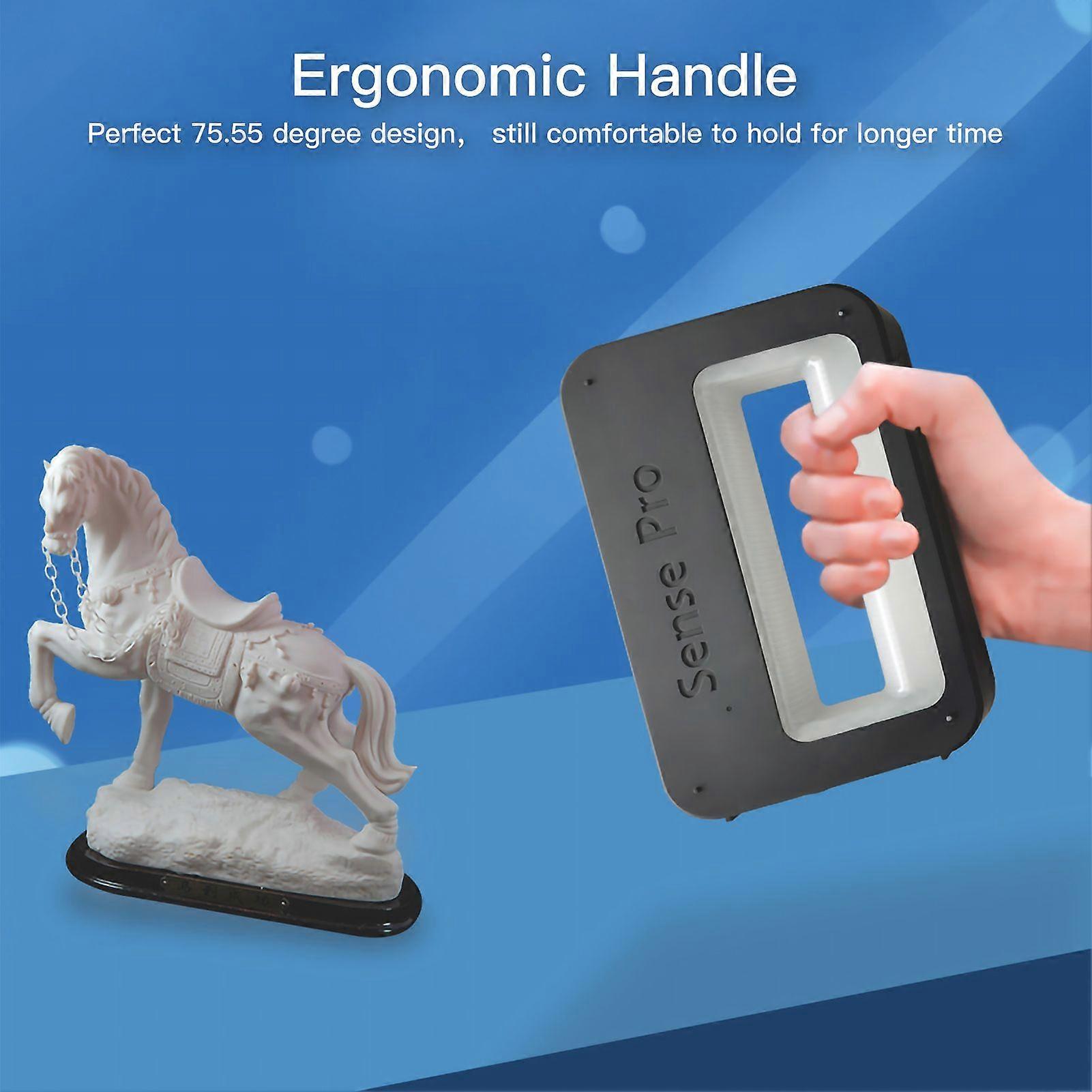 Sense Pro Handheld 3D Scanner Portable 3D Modeling Scanner High Precision Accuracy 0.3mm Support OBJ/STL/PLY Output Compatible with Windows10/8 for 3D