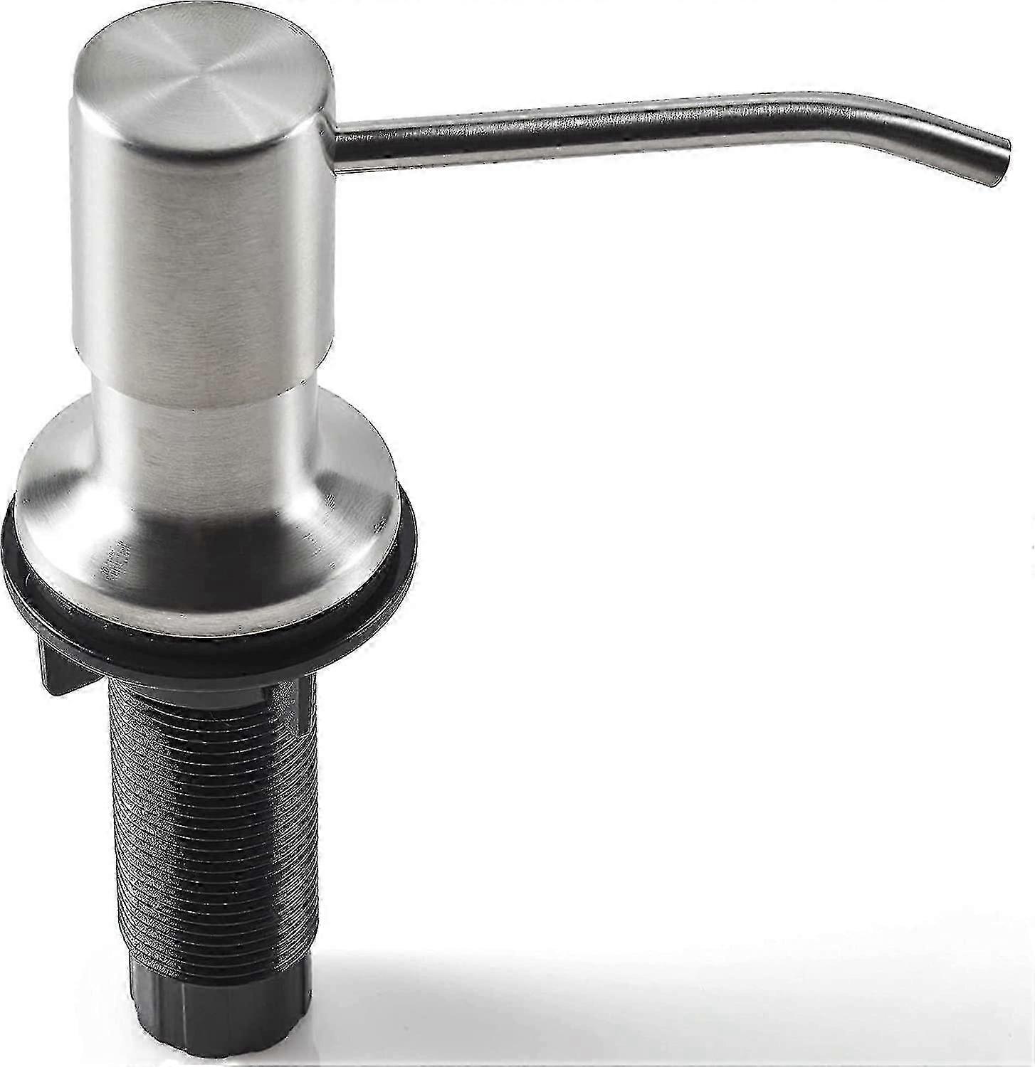 Soap Dispenser For Kitchen Sink (brushed Nickel), Stainless Steel, Refill From The Top, Built In Design With Large Liquid Soap Bottle