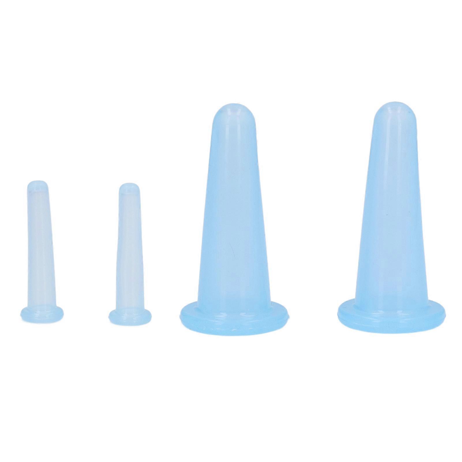 Cupping Device Silicone Vacuum Suction Massage Cup For Household Use 4-Pack