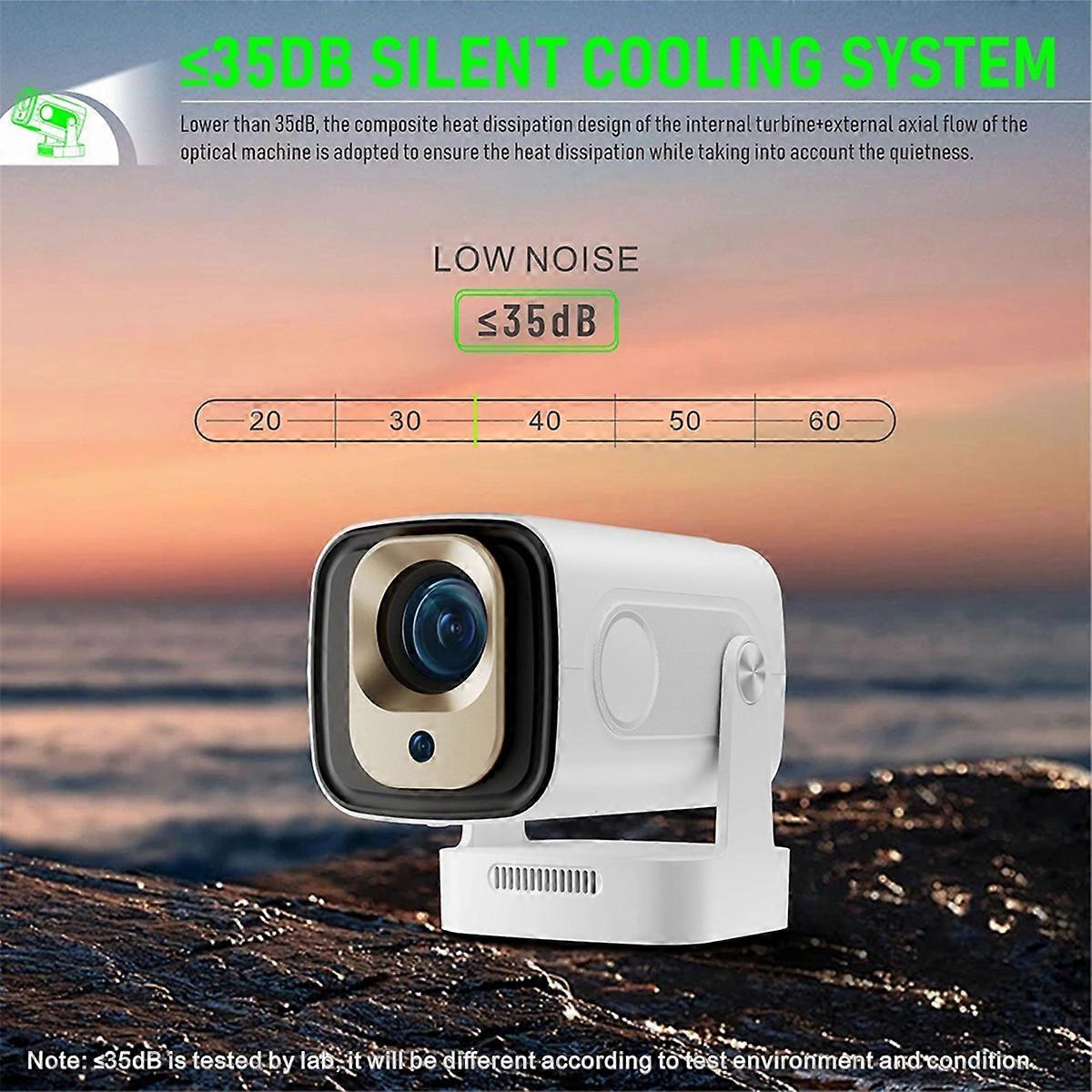 HY260 PRO 1080P Android 11 4K Projector 200ANSI Wifi6 BT5.4 Cinema Outdoor Portable 180Rotable Pro
