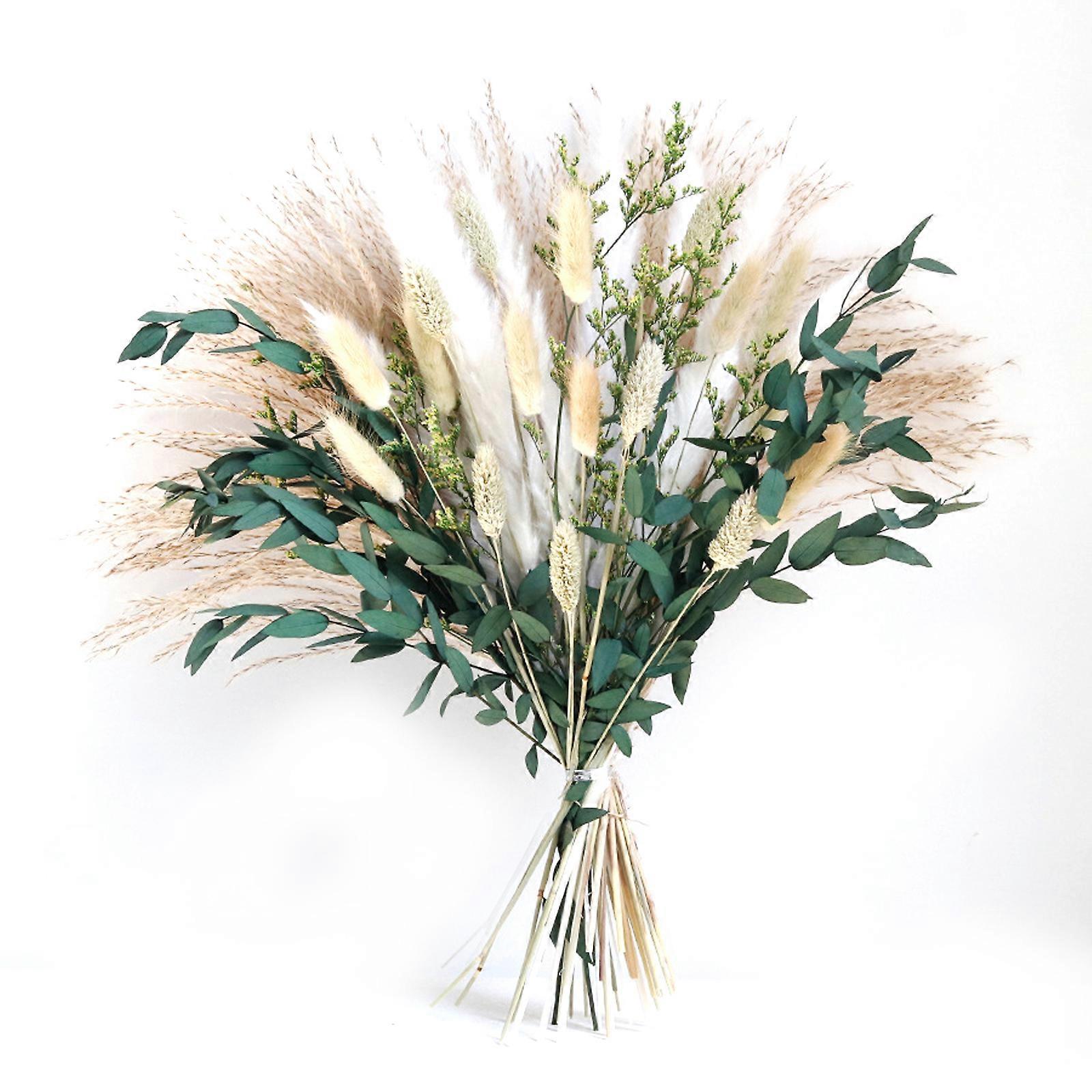 User Friendly Dried Flower Display with Phragmites Communis and Delicate Blooms for Stylish Home and Event Decoration