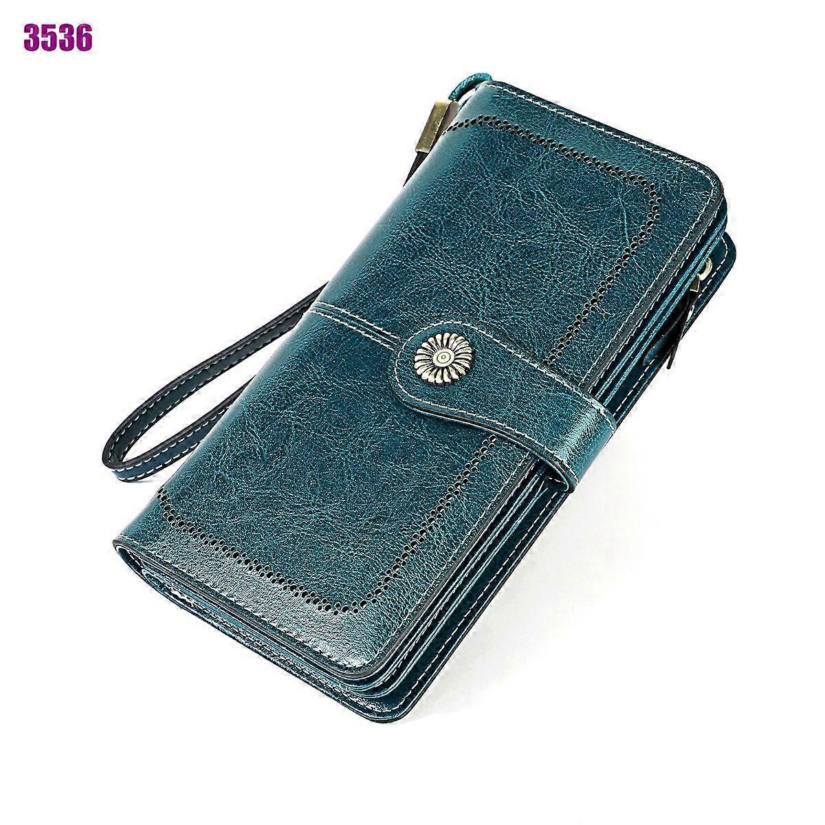 محفظة نسائية طويلة كبيرة الزيتنوعمحفظة مخلب جلدية مشمع محفظة معصم منظمة نوع محفظة 11