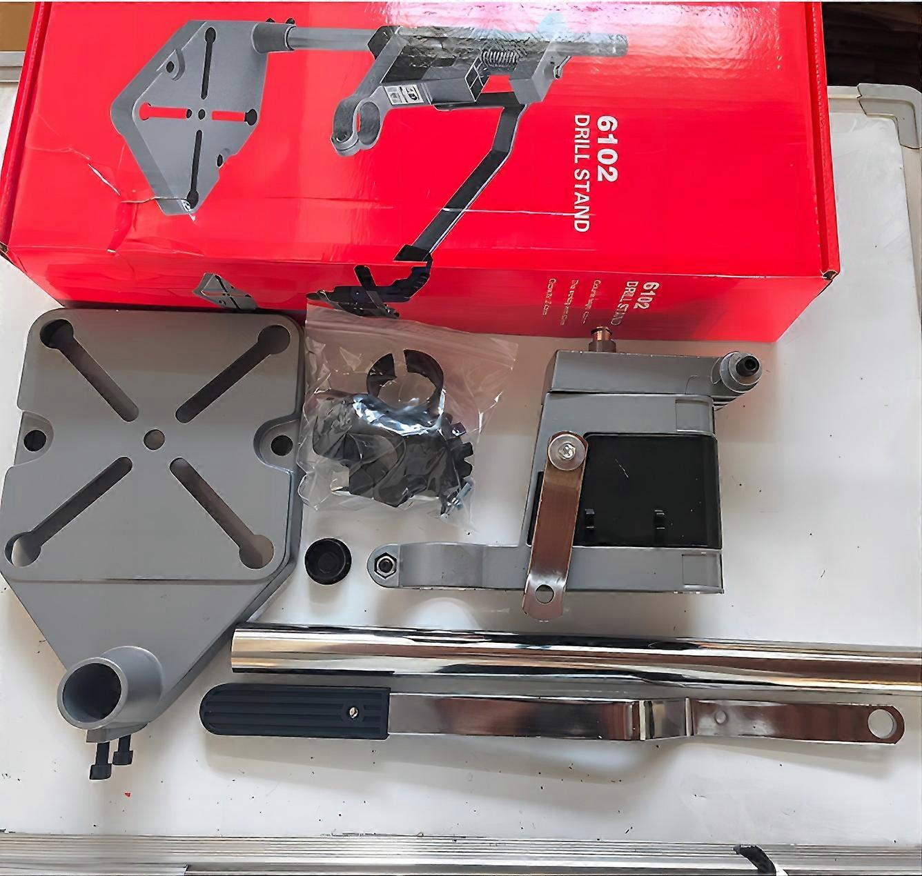 Drill Press Stand Bench Clamp Tool for Hand Drill Workstation Adjustable Benchtop Single Hole Table