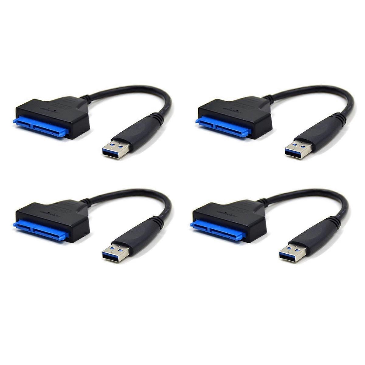 4X USB 3.0 to SATA Adapter Cable for 2.5 Inch SSD/HDD Drives - SATA to USB 3.0 External Converter a