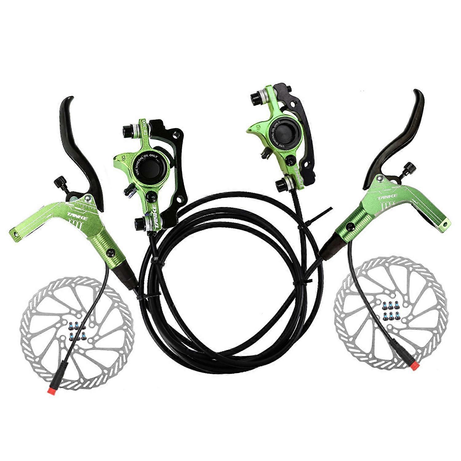 E-Bike Hydraulic Brake Set with 160mm Rotors Front and Rear Hydraulic Disc Brake Caliper Lever for E