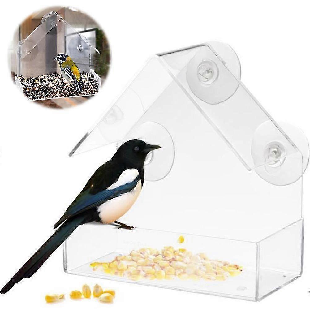 Clear Glass Window Bird Feeding  Window Bird Feeders Clear Acrylic Glass Window Bird Feeder