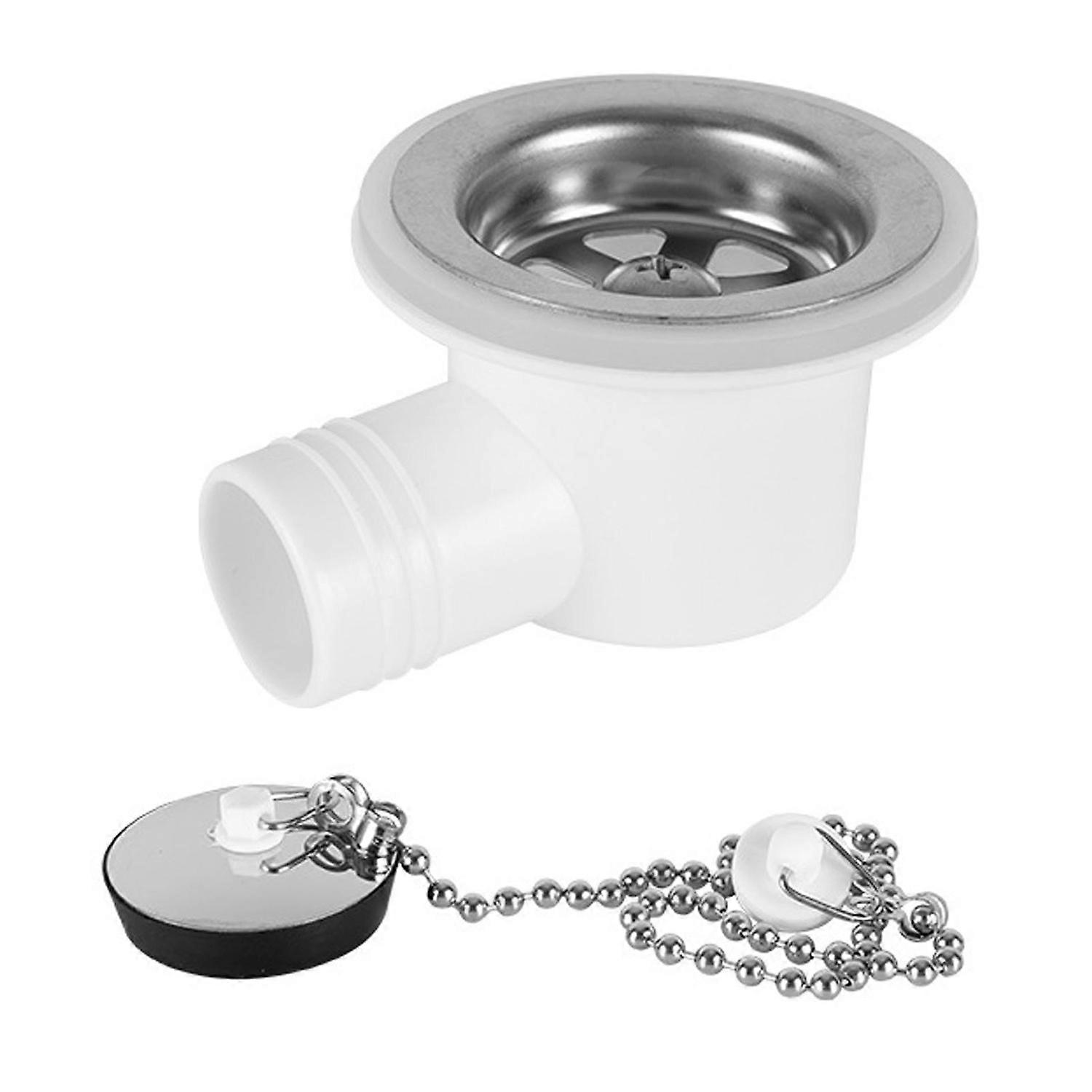 RV Sink Drain Connector Right Angle Stainless Steel Strong Sealing Space Saving Drain Pipe Hose Plug