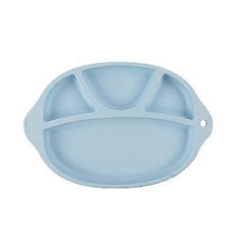 Reusable Silicone Divider Plate BPA Non-Slip Child Feeding Tray (blue)
