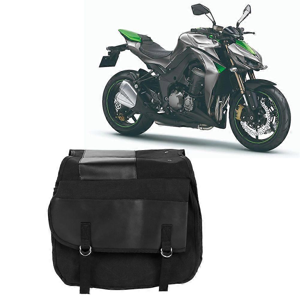 Canvas Motorcycle Side Saddle Bag Universal Cycling Luggage Tool Bag